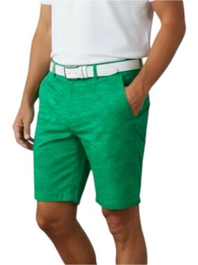 Head Golf Shorts Mens Sz 38x9 Green-Heathered Flat Front Stretch Pockets